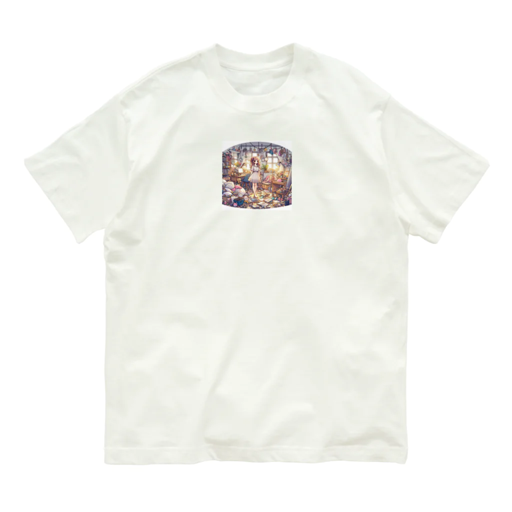 Jindyblogの働いたら負け（裏と表） Organic Cotton T-Shirt