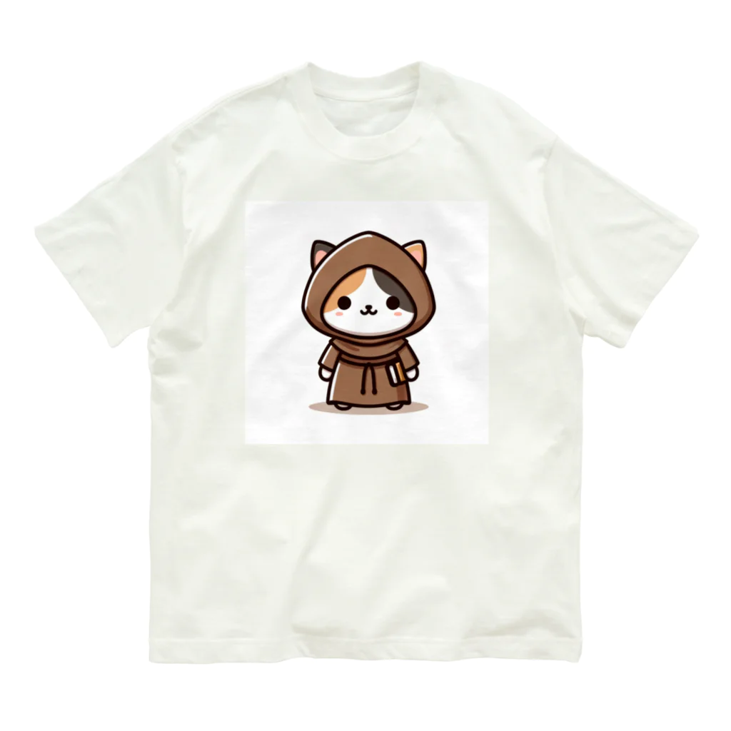 にゃんラボの修道にゃんこ オーガニックコットンTシャツ