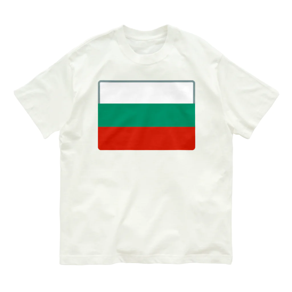 お絵かき屋さんのブルガリアの国旗 オーガニックコットンTシャツ