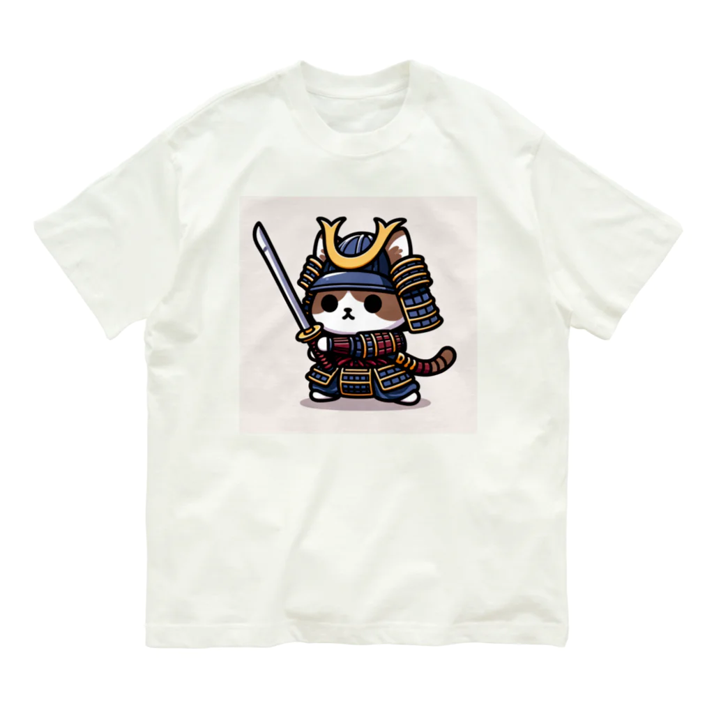 にゃんラボの武士にゃんこ Organic Cotton T-Shirt