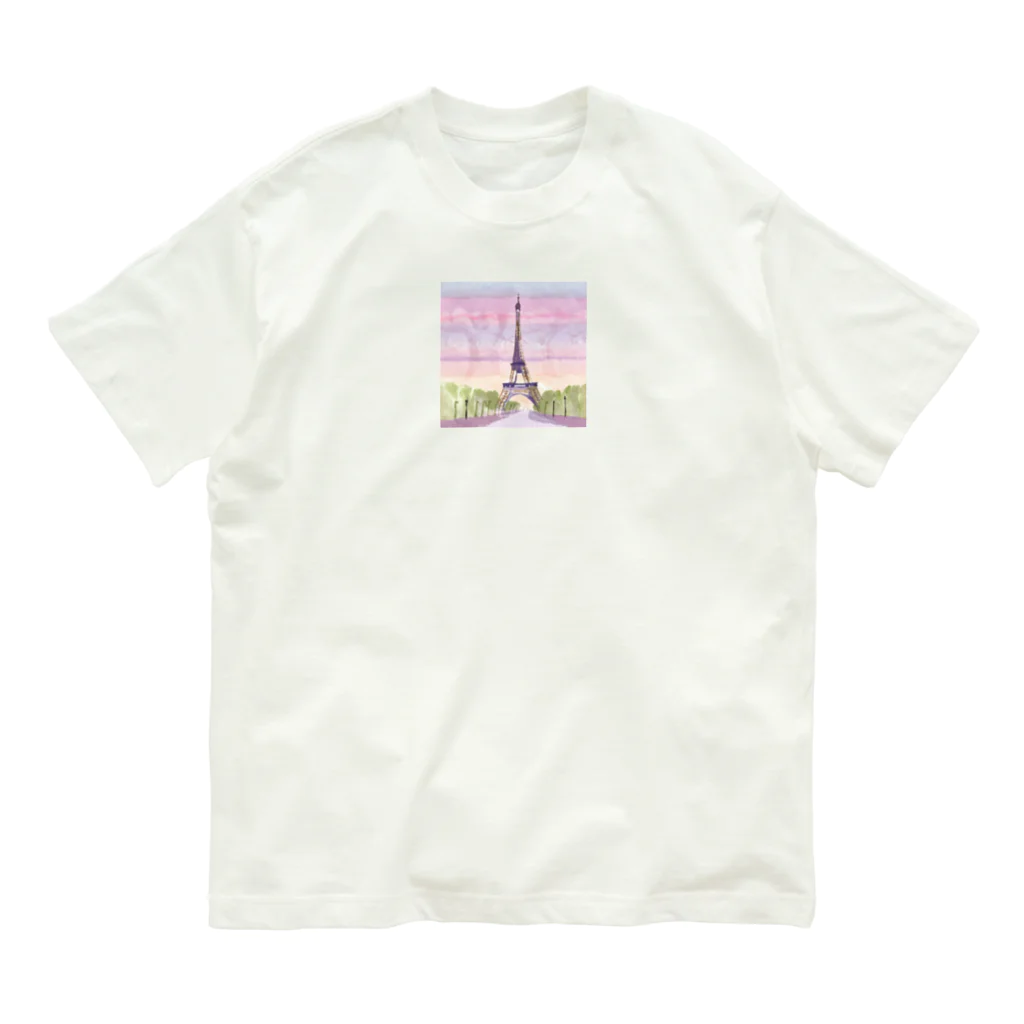 m/okのパリの街並み🗼グッズ Organic Cotton T-Shirt