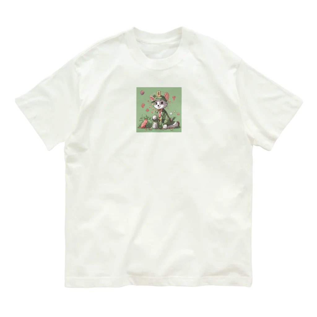 かがわの幸運の猫 Organic Cotton T-Shirt