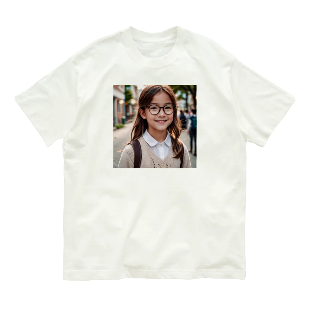 yuyuu_youtubeのメガネの少女 オーガニックコットンTシャツ