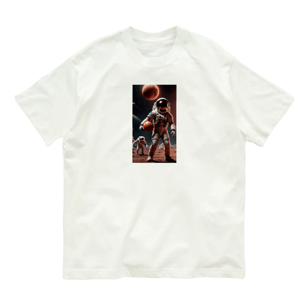 SwishStyle のバスケ宇宙時代 Organic Cotton T-Shirt