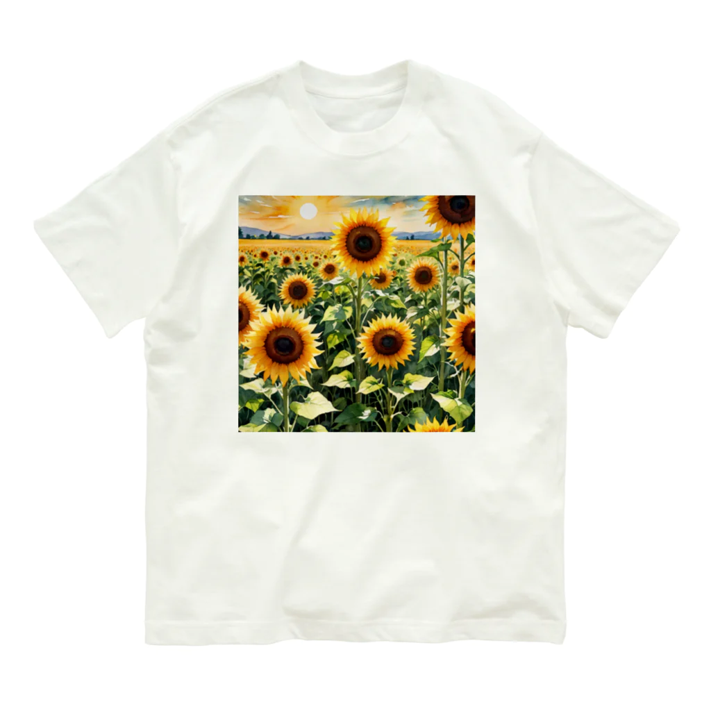 LOGOstylesの変わらぬ　ひまわり Organic Cotton T-Shirt