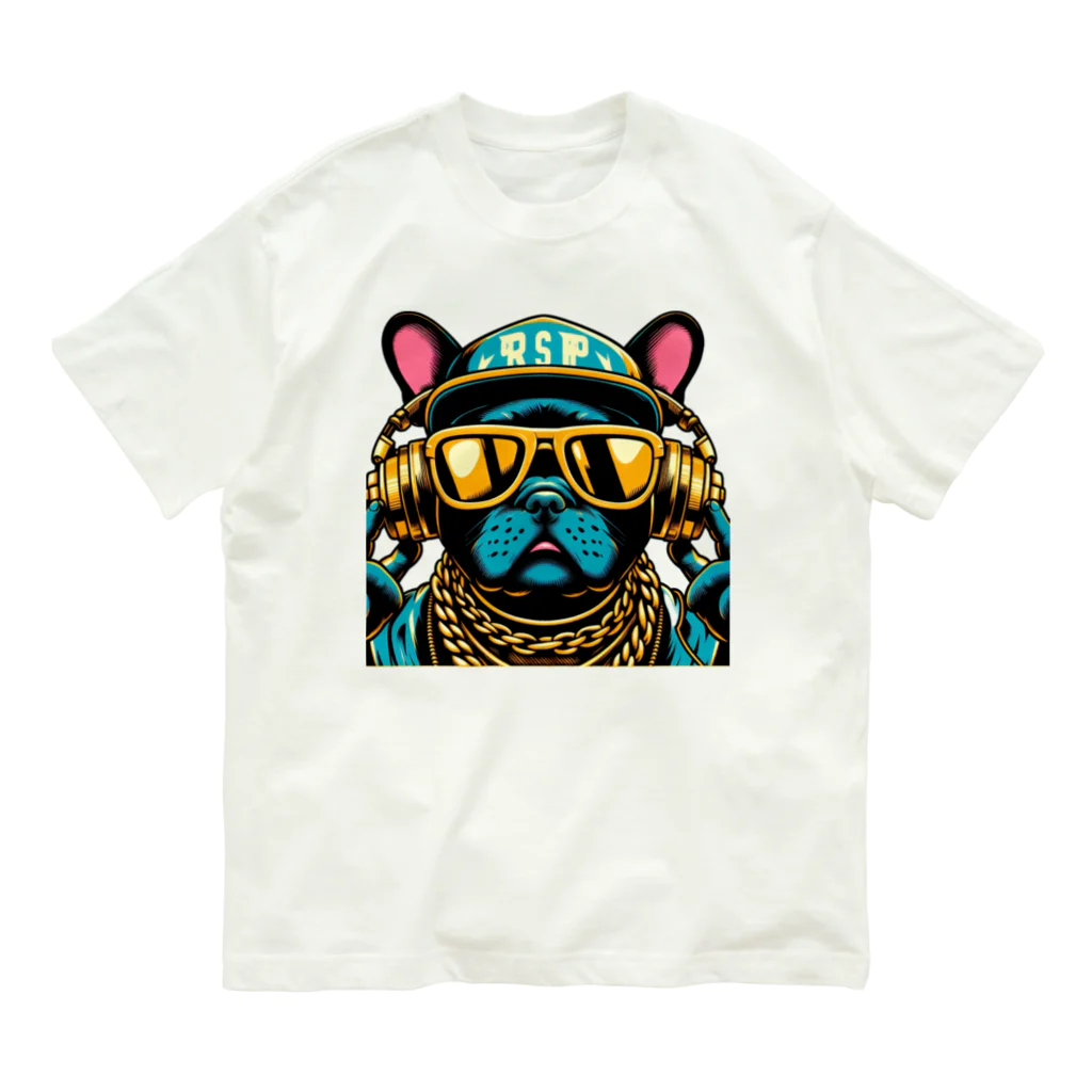 papi&biaのラッパーフレンチブルドッグ Organic Cotton T-Shirt