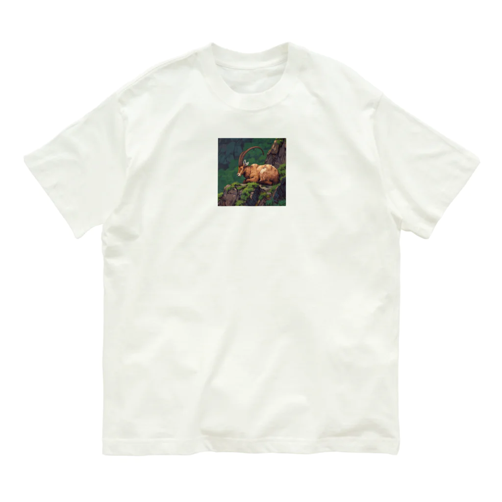 ganeshaの眠っているアイベックスのピクセル化された写真 Organic Cotton T-Shirt