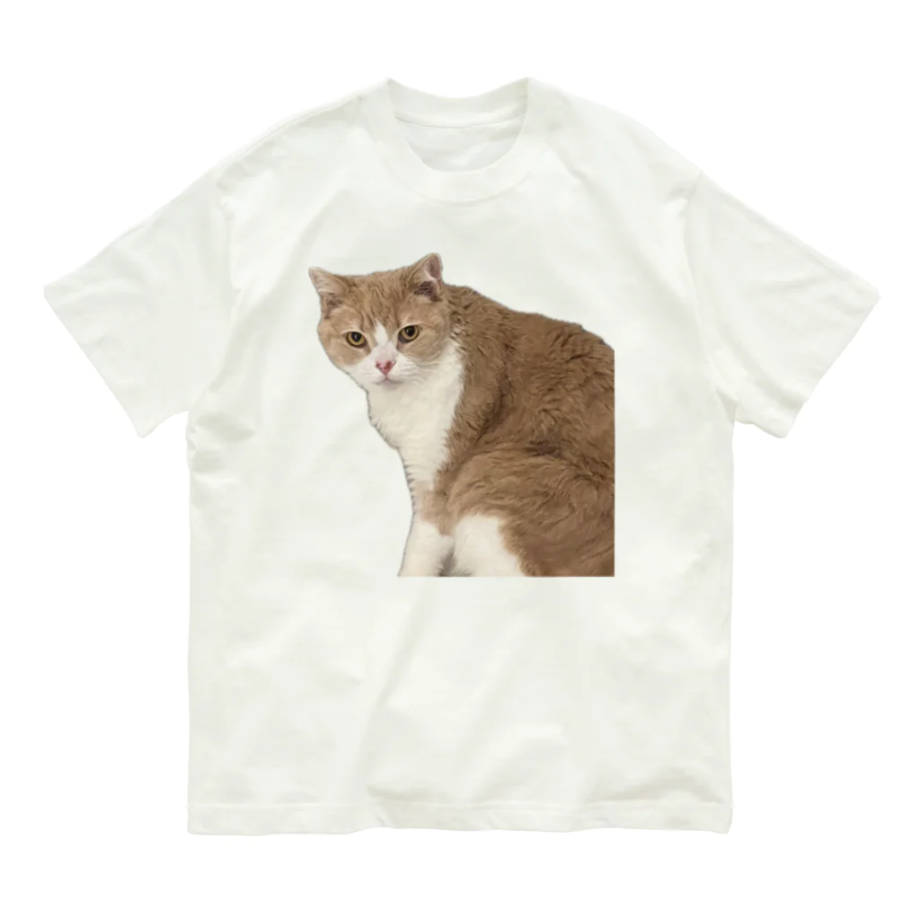 Mashlyのマシロくん猫グッズ オーガニックコットンTシャツ