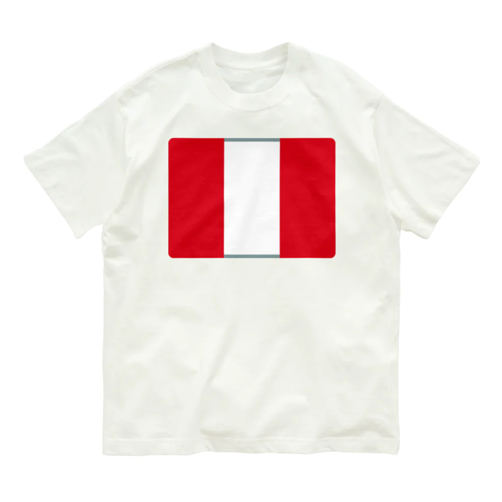 お絵かき屋さんのペルーの国旗 Organic Cotton T-Shirt