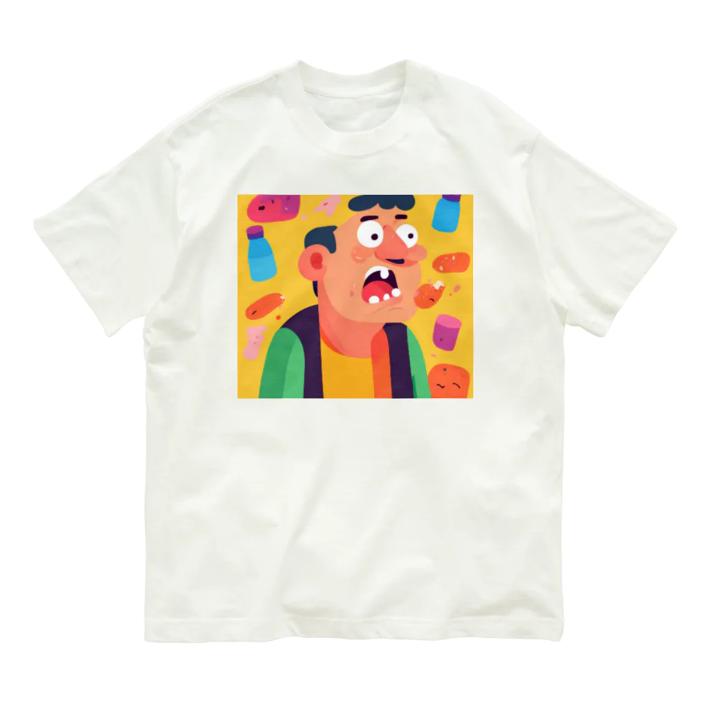 JINPACHIの粘り強い男 Organic Cotton T-Shirt