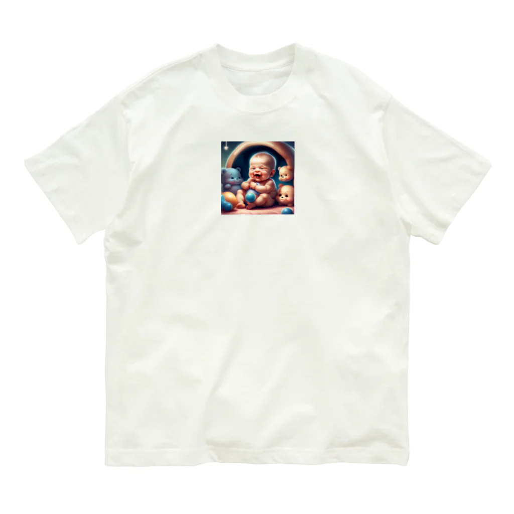 pompomダンスのぷくぷく赤ちゃん Organic Cotton T-Shirt