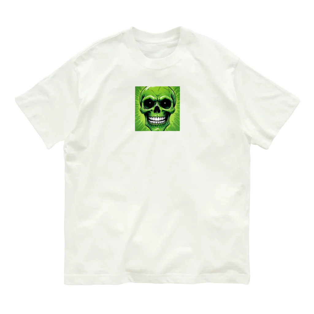 norimitu-の恐怖の緑髑髏グッズ Organic Cotton T-Shirt