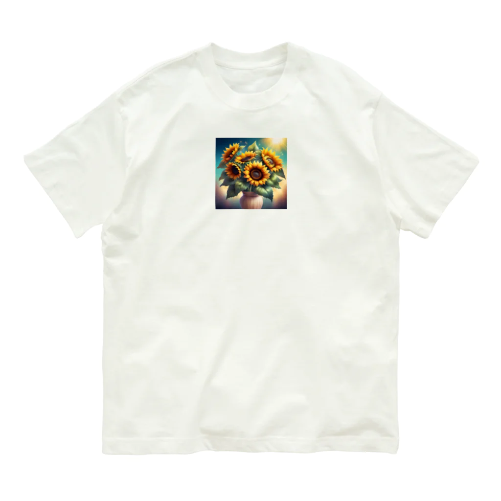 Flower Delightのひまわりの花束 Organic Cotton T-Shirt