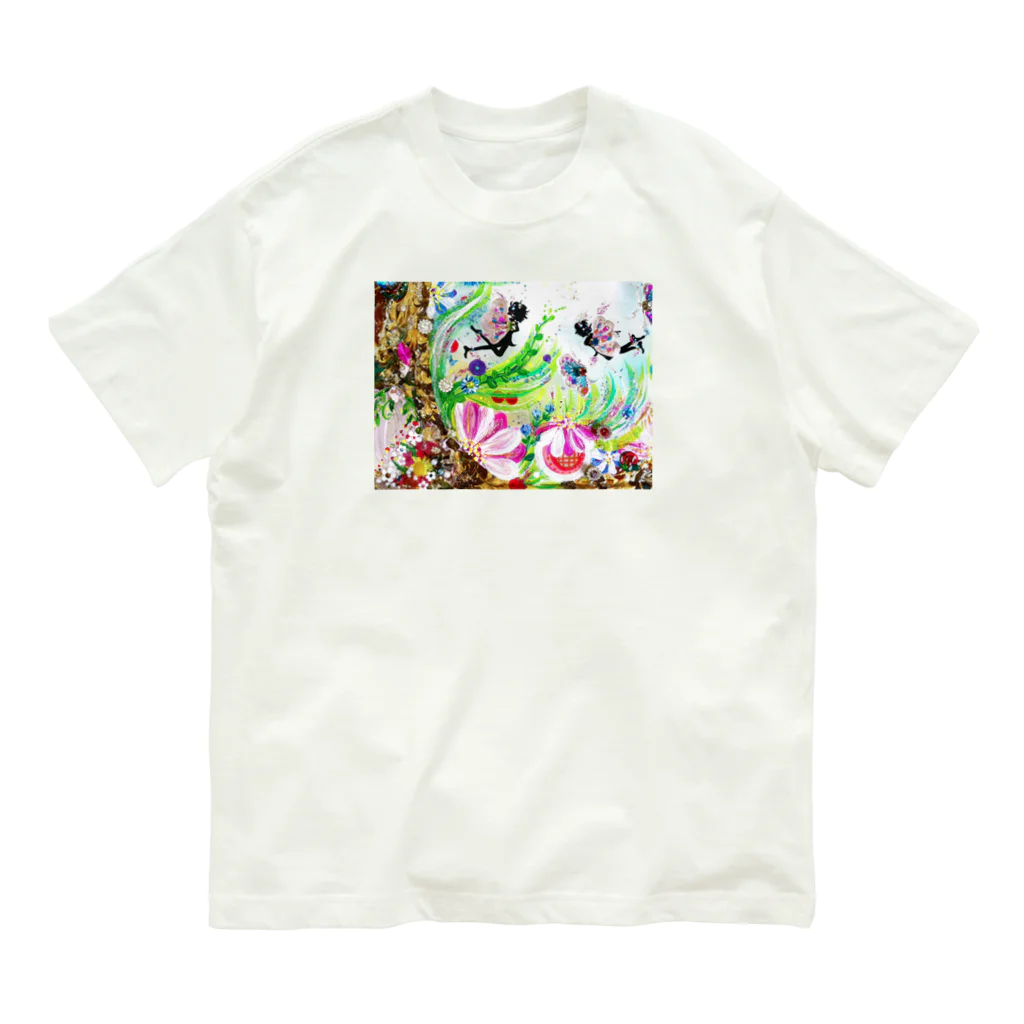 yukie8139の二人の妖精 オーガニックコットンTシャツ