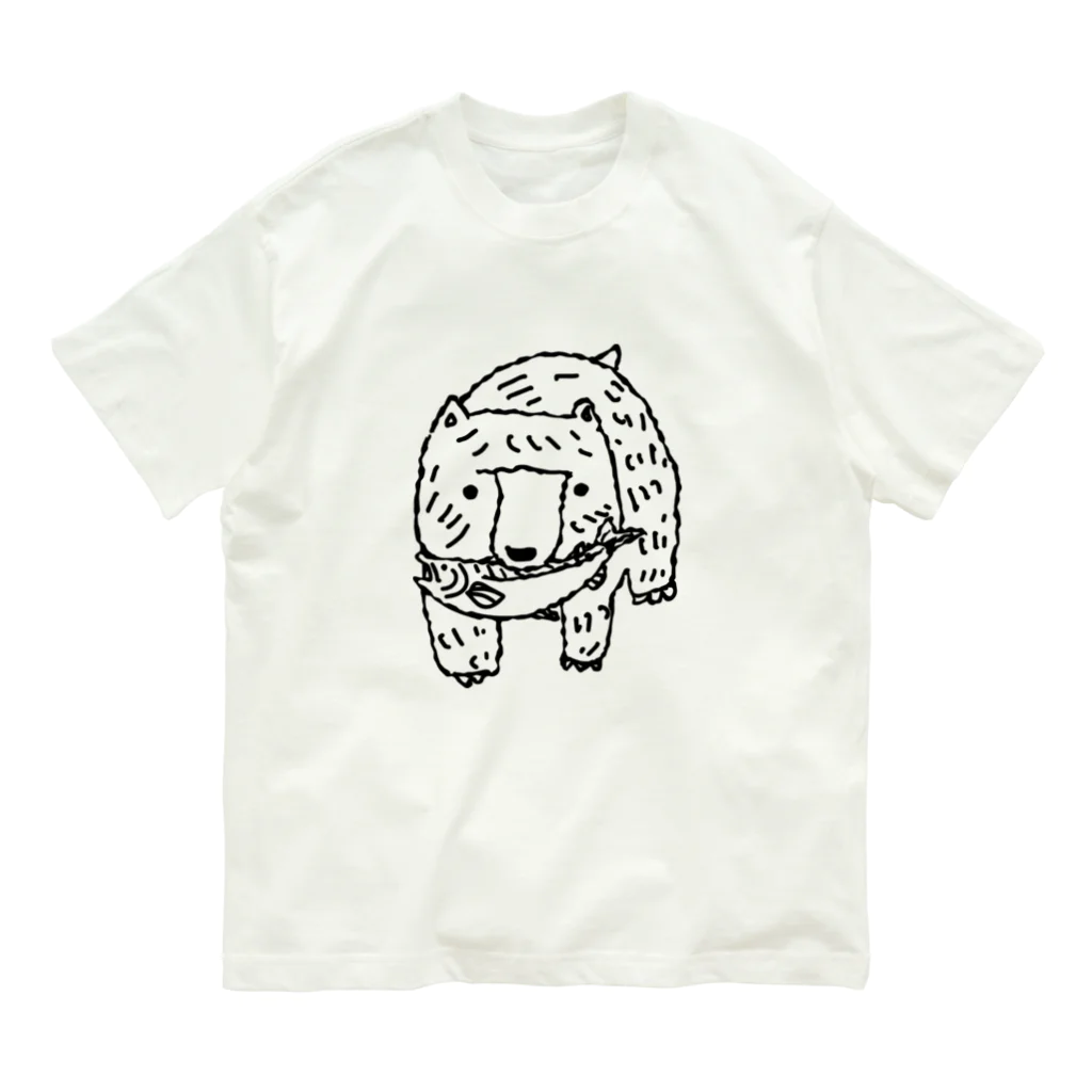 テクテクと。イラスト部のキムンカムイ君　1色 オーガニックコットンTシャツ