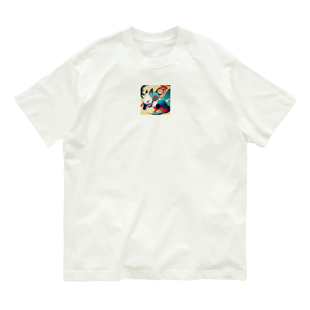 Shimshimaのうきよ犬６ オーガニックコットンTシャツ