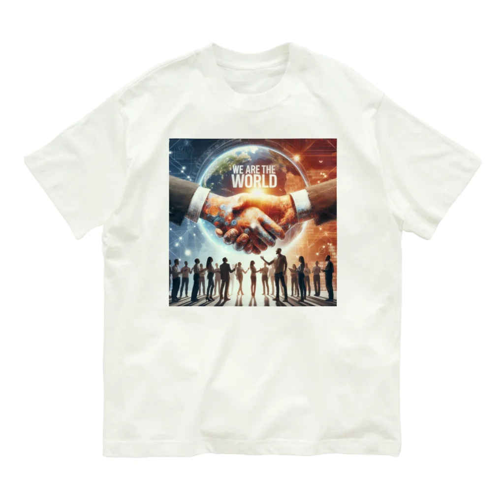 Qten369の愛は地球を救うα オーガニックコットンTシャツ