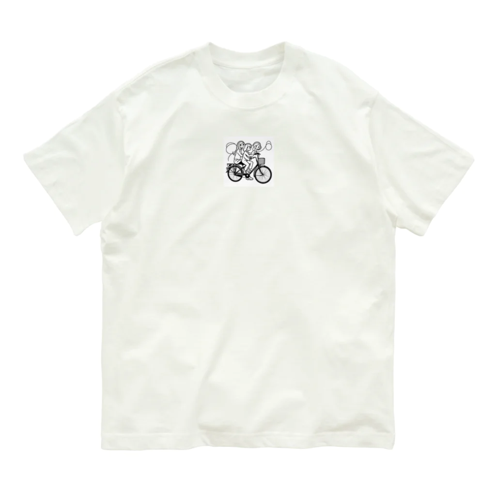 二宮大輔の自転車ロゴ　ガールズ Organic Cotton T-Shirt