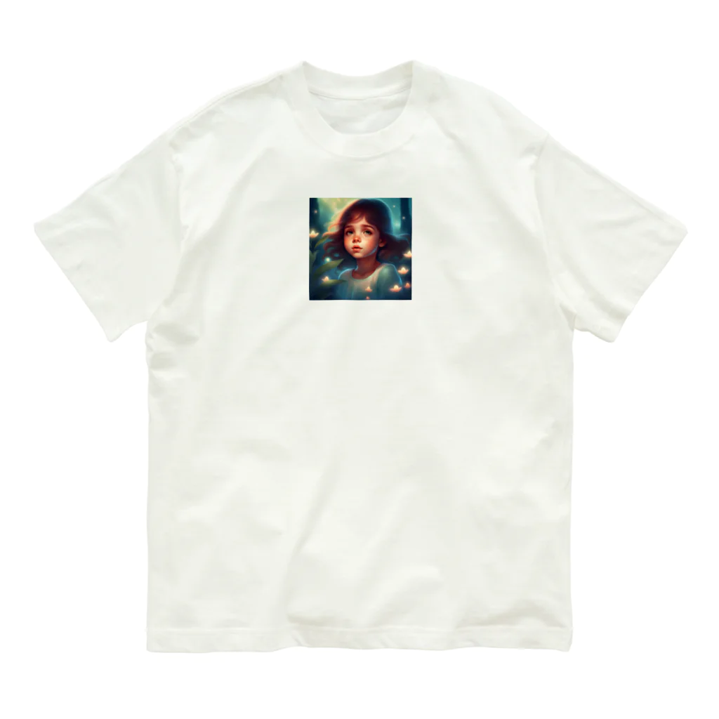 柴犬大好きマンの可愛い女の子　儚い　 Organic Cotton T-Shirt