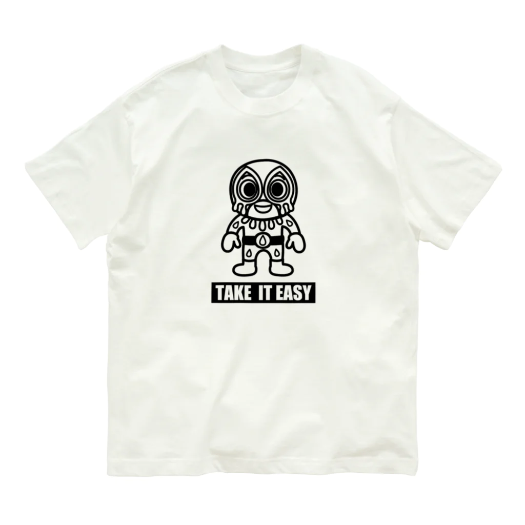 Robot_Pro-Wrestling_Dekinnokaのロボットプロレス　流血仮面 (Ryuketsu Kamen) オーガニックコットンTシャツ