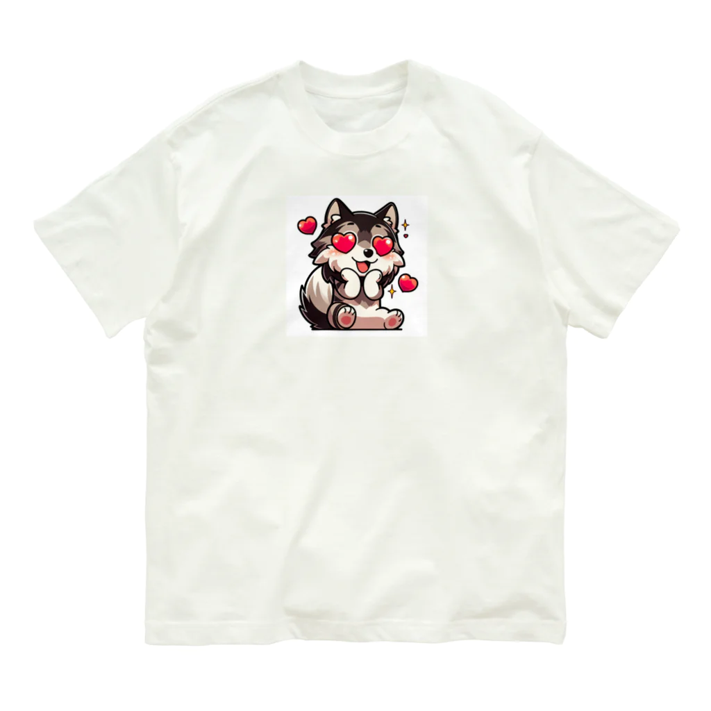 rapis88のらぶいフェンリル オーガニックコットンTシャツ