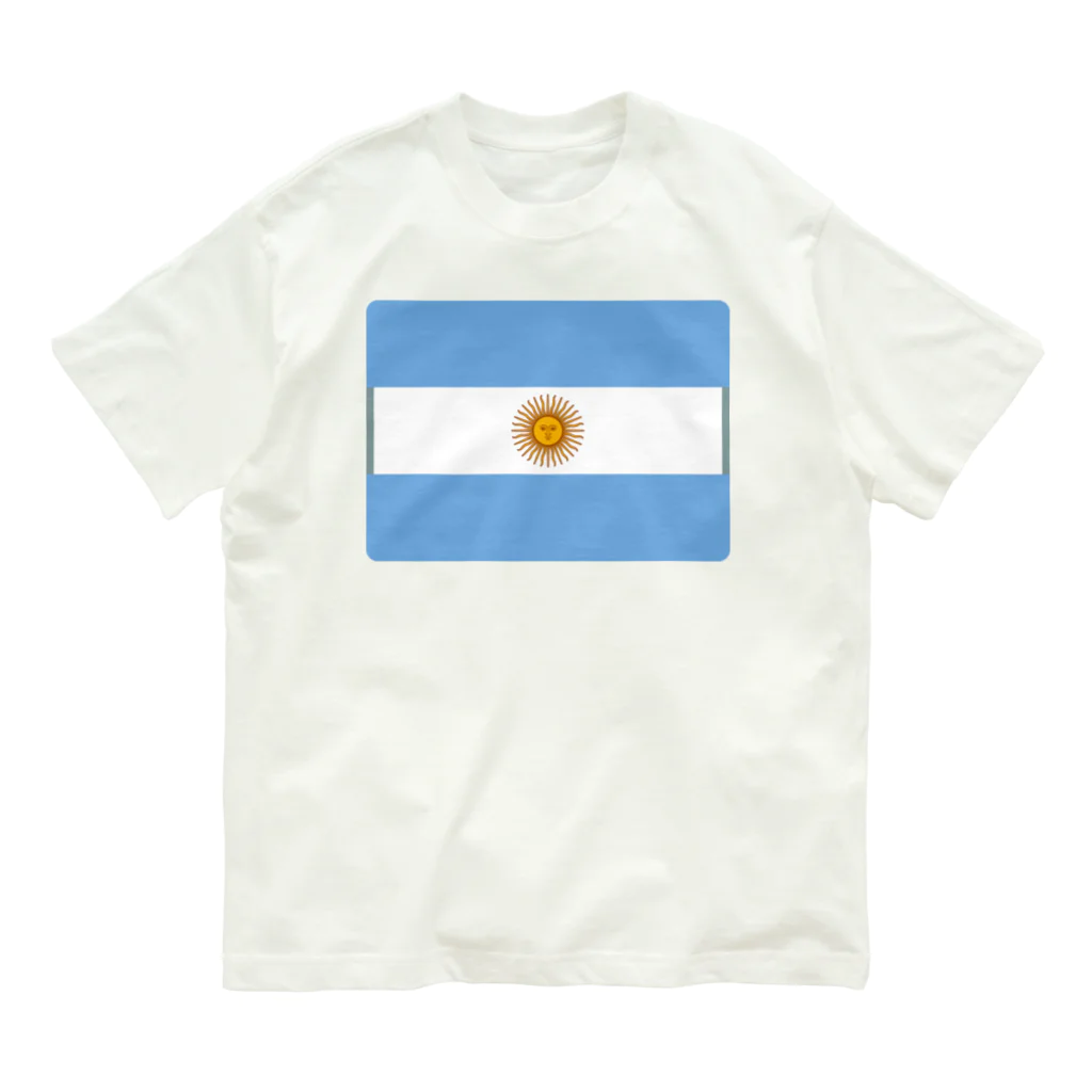 お絵かき屋さんのアルゼンチンの国旗 Organic Cotton T-Shirt