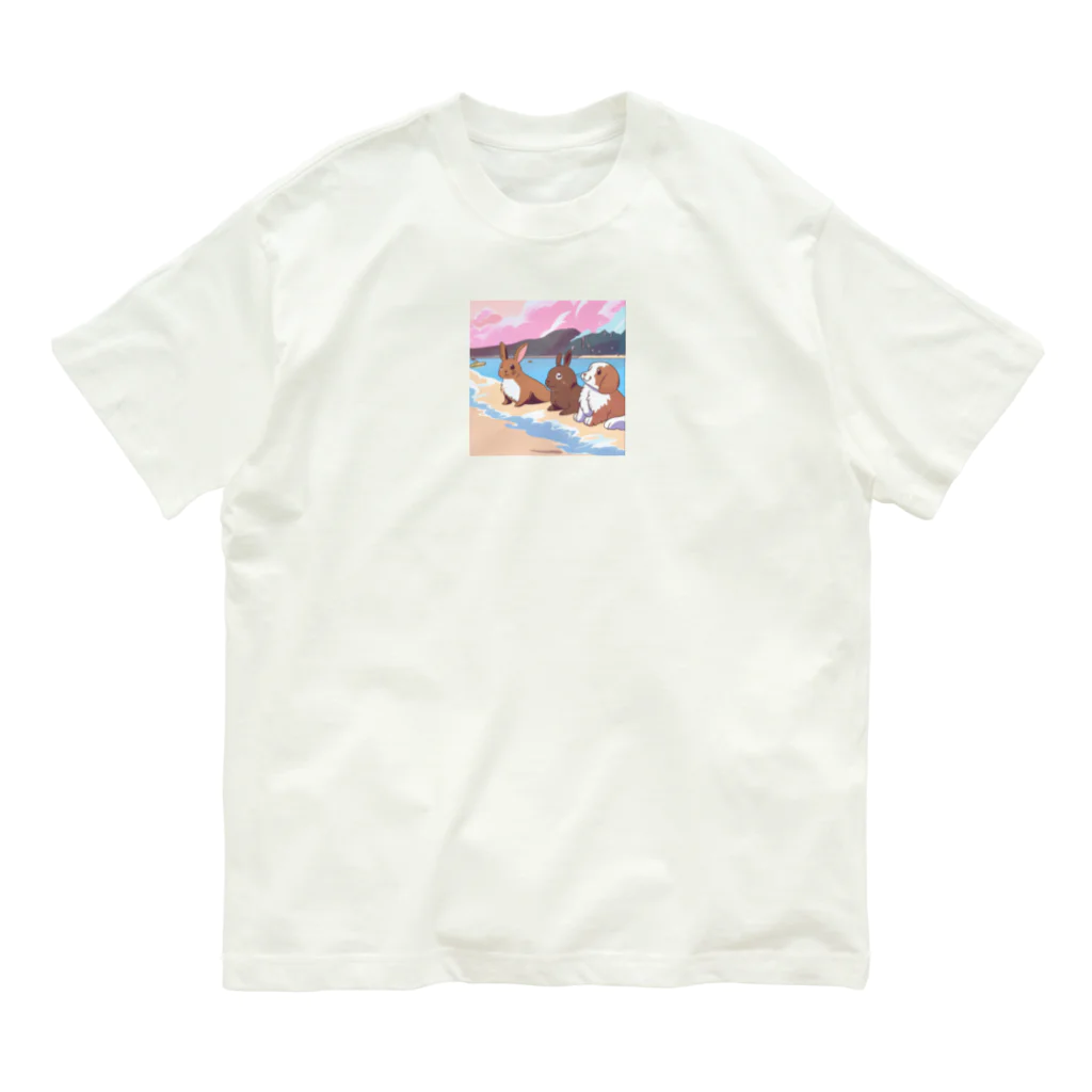 Chama's shopのビーチアニマル Organic Cotton T-Shirt