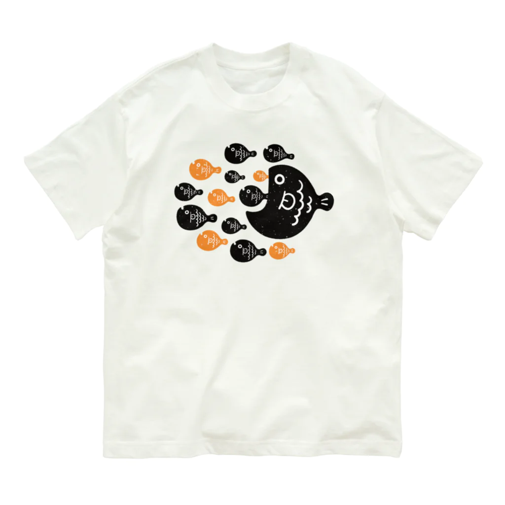 mincruのお魚さんは大家族 Organic Cotton T-Shirt