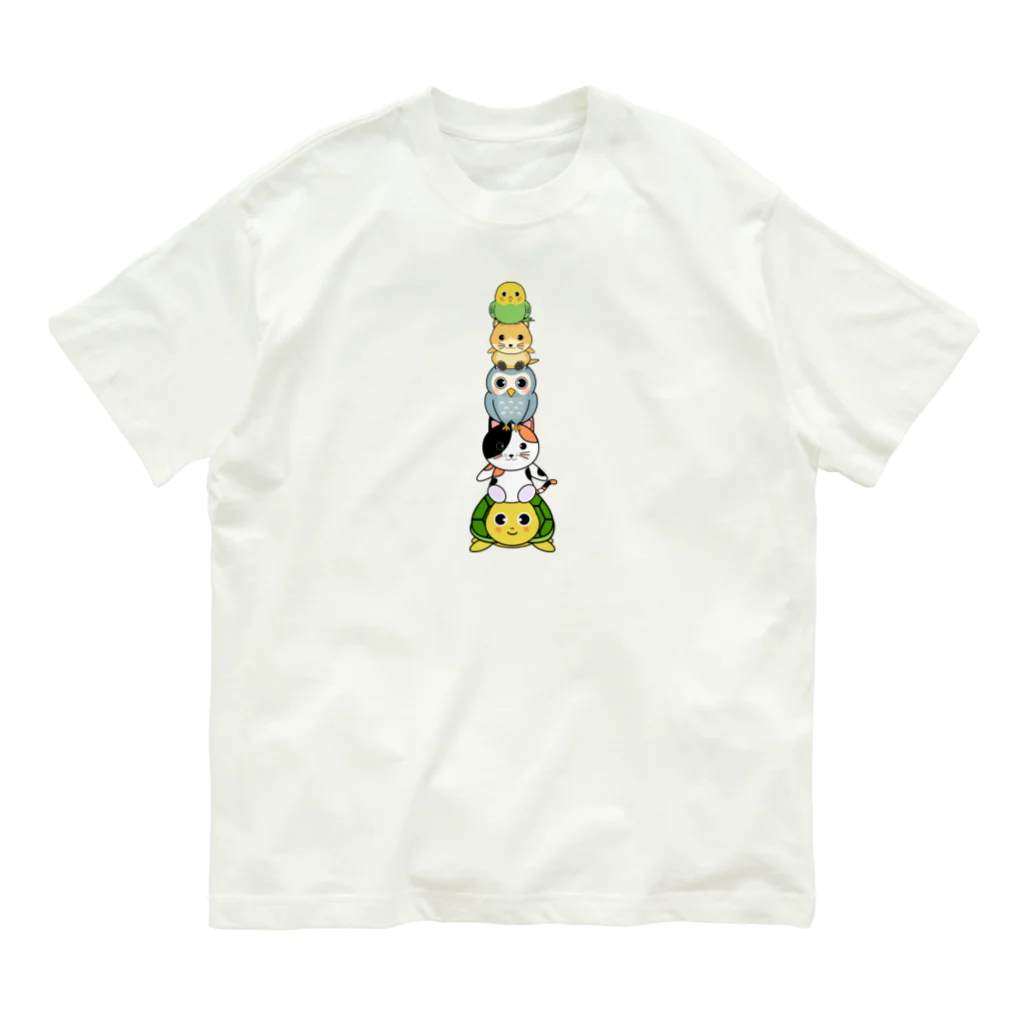 chicodeza by suzuriのアニマルタワ〜 オーガニックコットンTシャツ