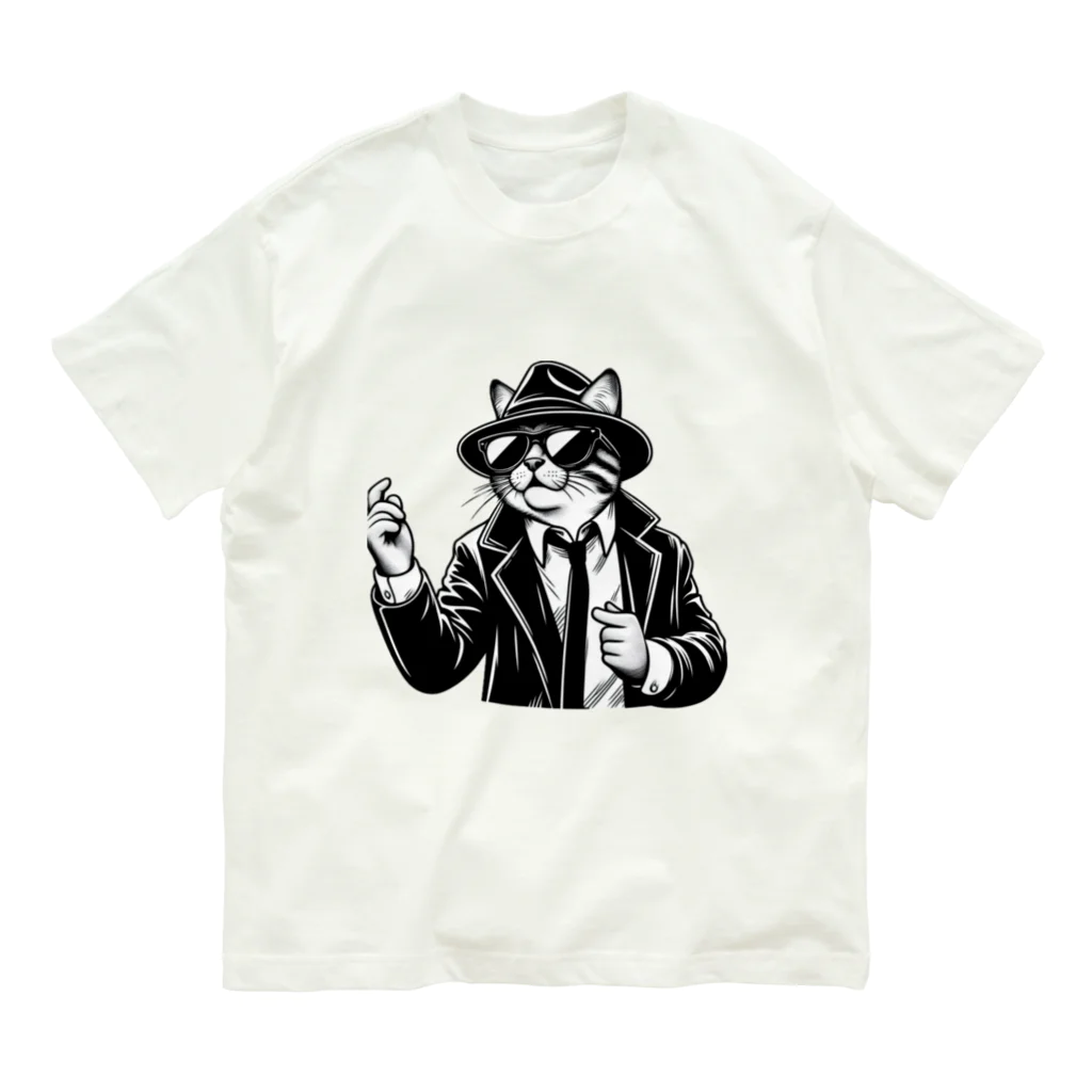 age3mのブルースキャットマン Organic Cotton T-Shirt