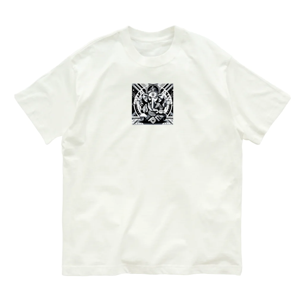 greenartの幾何学ガネーシャ Organic Cotton T-Shirt