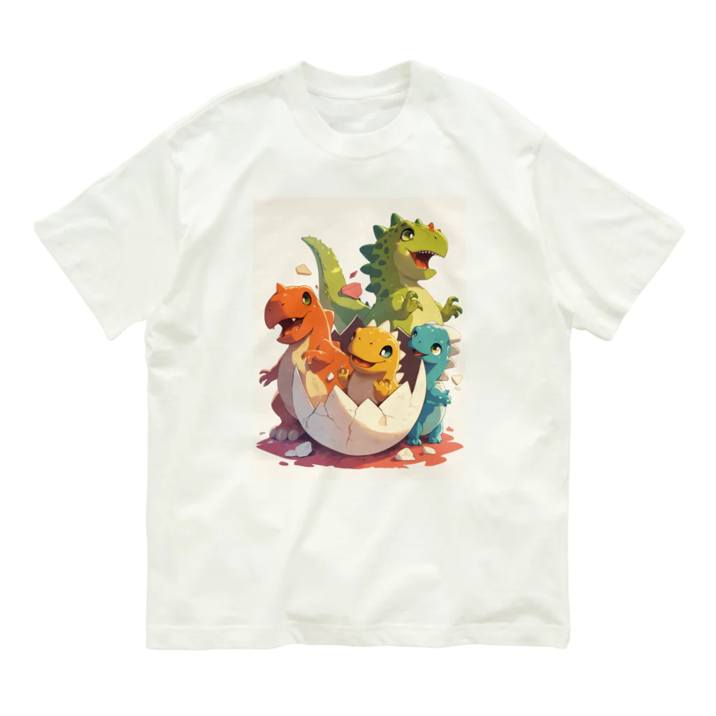 AQUAMETAVERSEの恐竜の誕生喜び　なでしこ1478 Organic Cotton T-Shirt