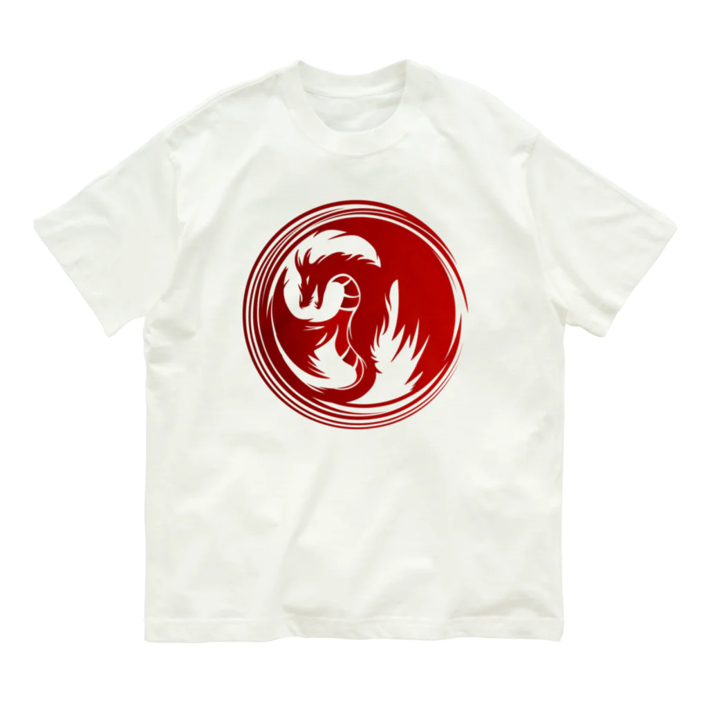 chicodeza by suzuriのレッドドラゴン Organic Cotton T-Shirt