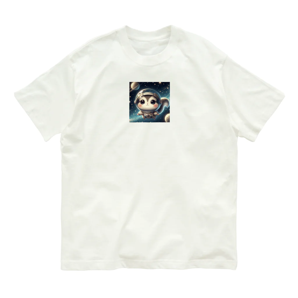 T_yama0429のモモンガ宇宙遊泳中 Organic Cotton T-Shirt