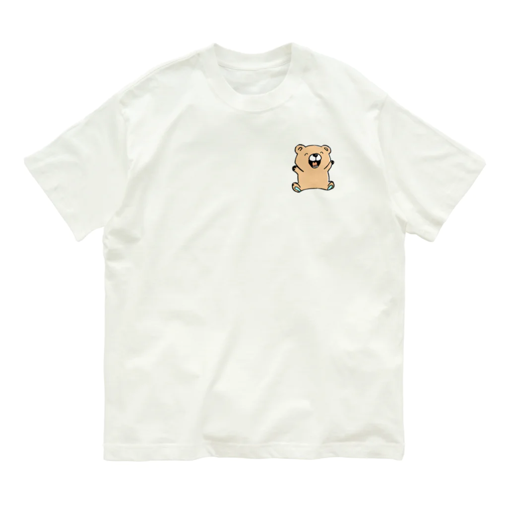 キャラビズの元気なクマきち オーガニックコットンTシャツ