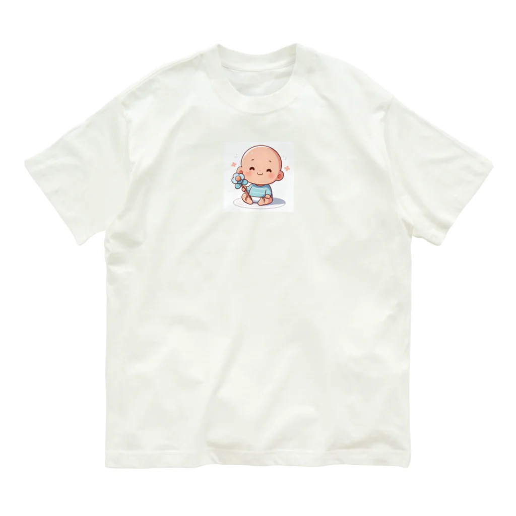 アミュペンの可愛らしい赤ちゃん、笑顔🎵 オーガニックコットンTシャツ