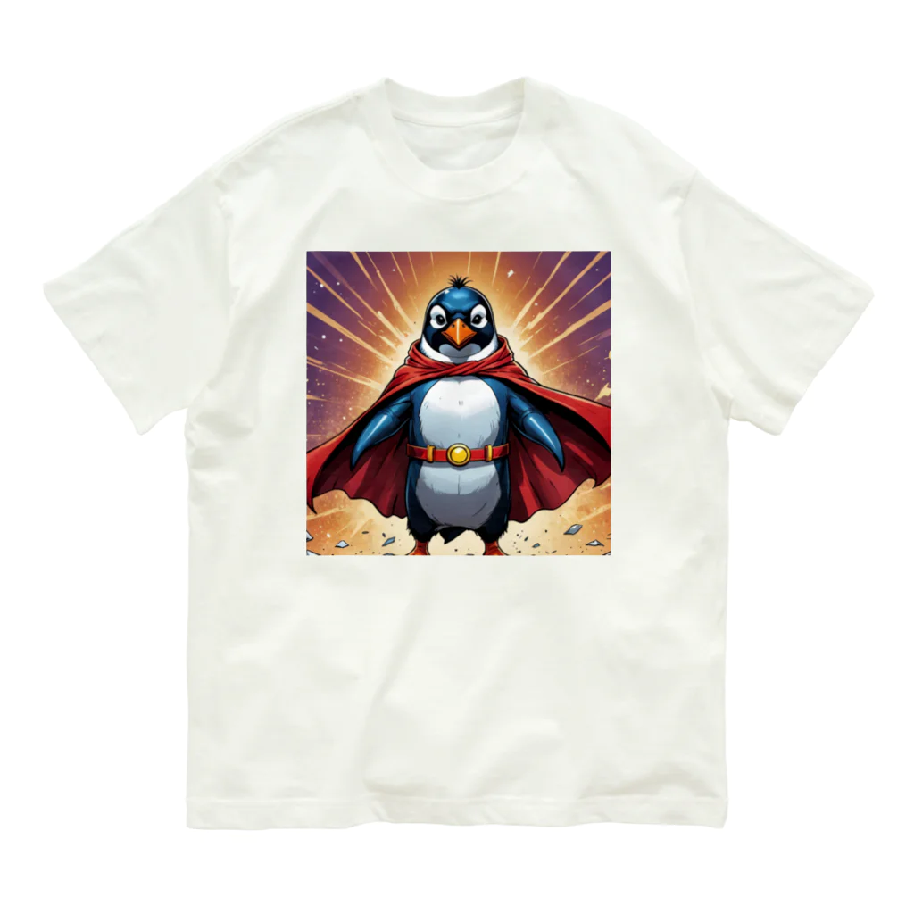 pen.のペンギンのヒーロー登場！ Organic Cotton T-Shirt