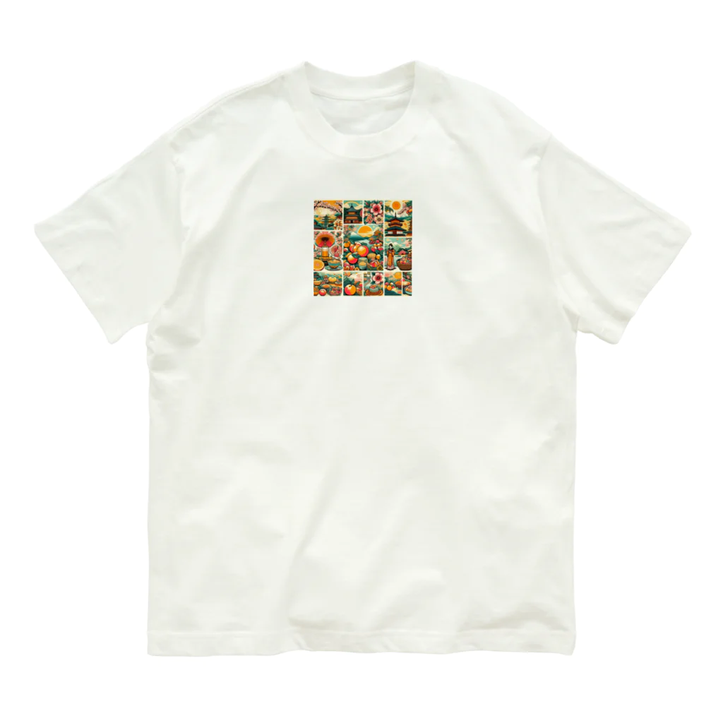 Love Fruits!! の桃Japan オーガニックコットンTシャツ