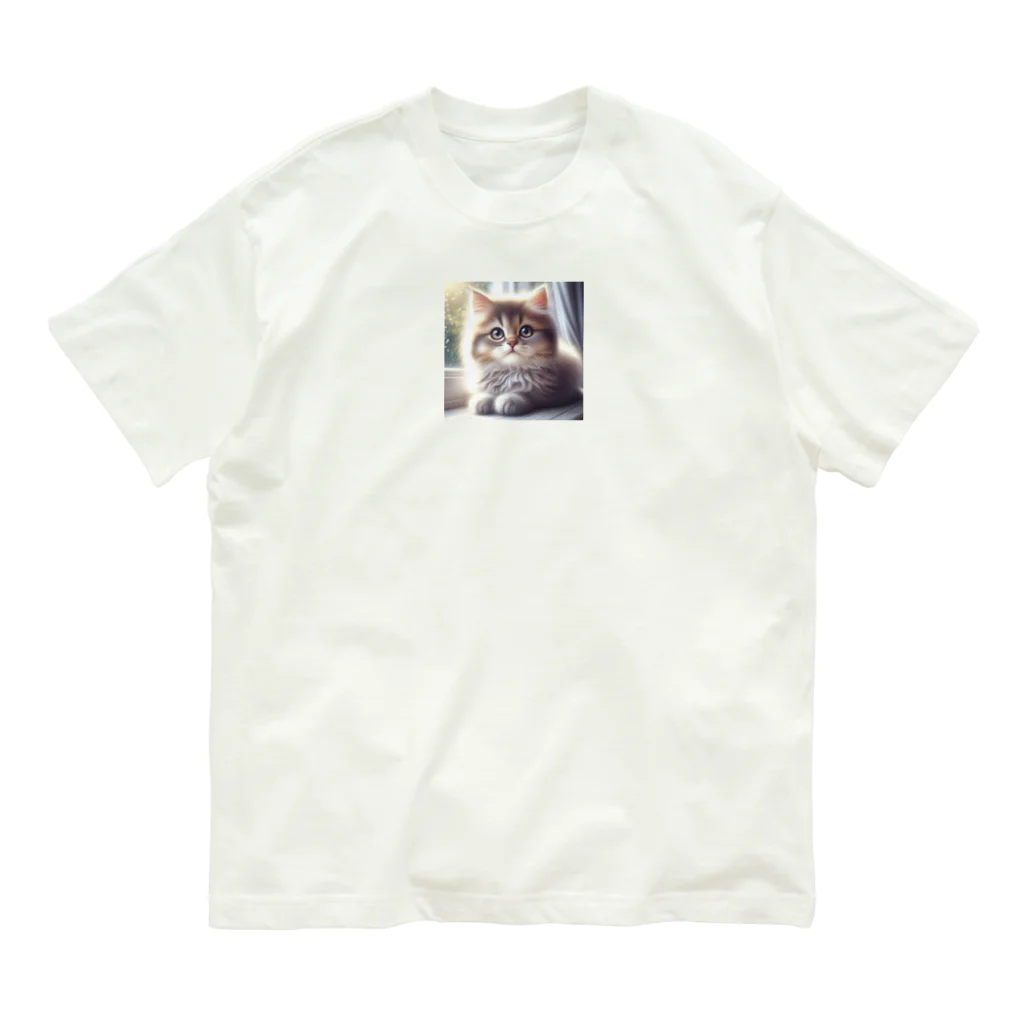 harumama04の子猫のキャラクターグッズです。 Organic Cotton T-Shirt