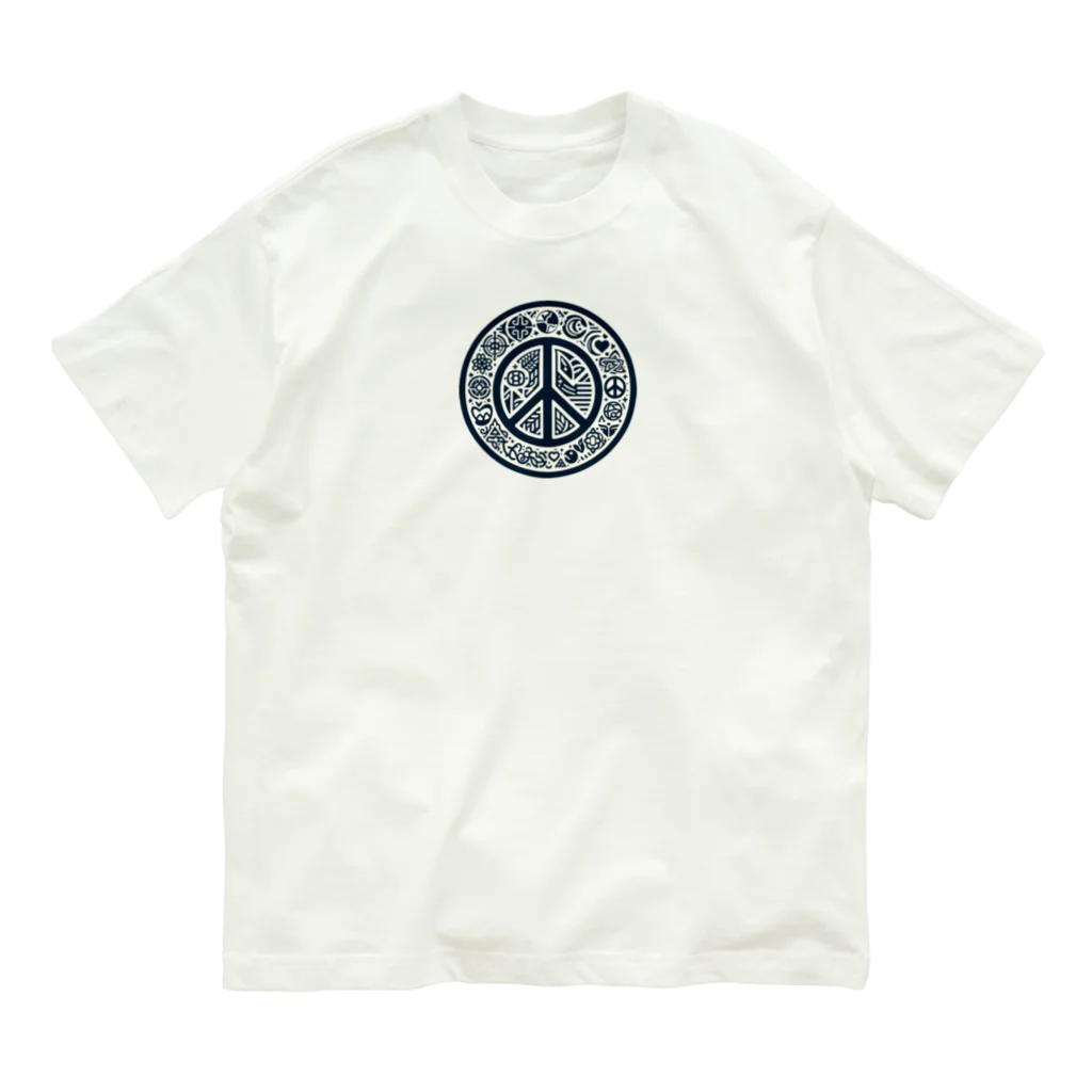 Golden-Cat358の世界平和 みんなの幸せ 素晴らしい世界 Organic Cotton T-Shirt