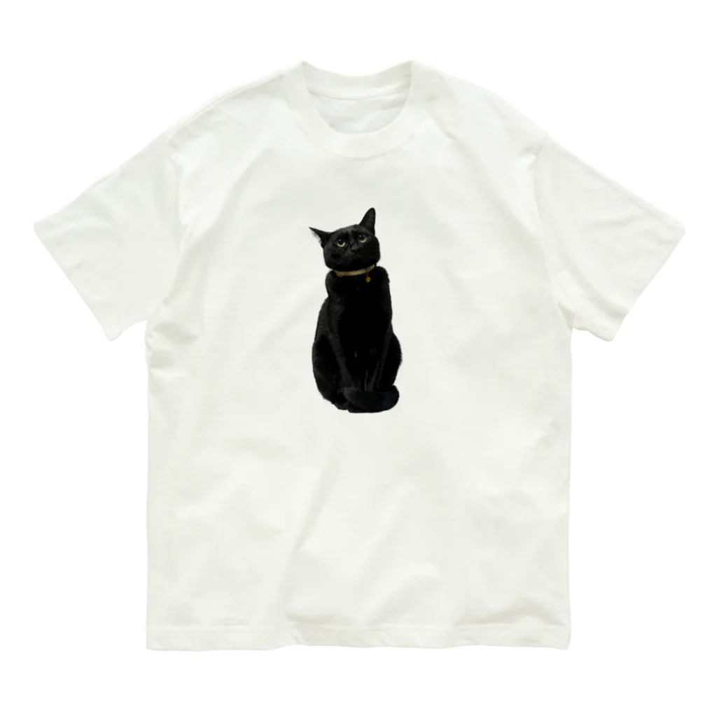 黒猫マメちゃんの魅惑ショップのリアル黒猫マメちゃんグッズ Organic Cotton T-Shirt