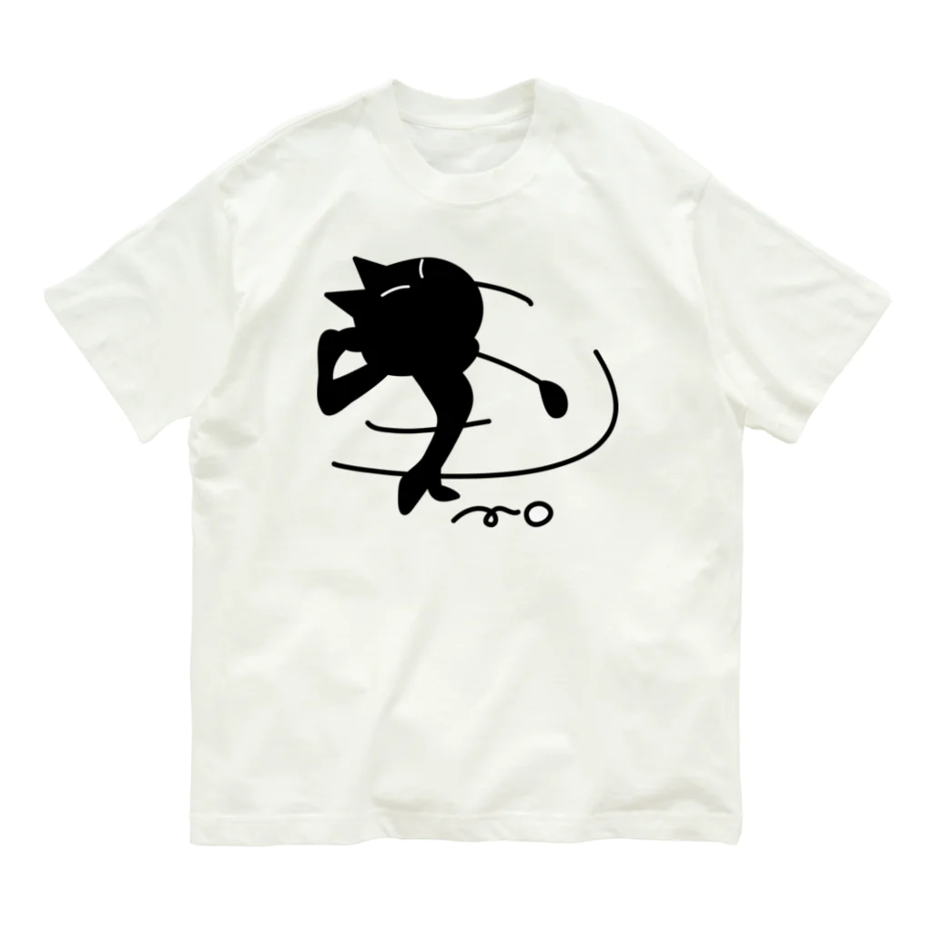 B-catのゴルフ猫 オーガニックコットンTシャツ