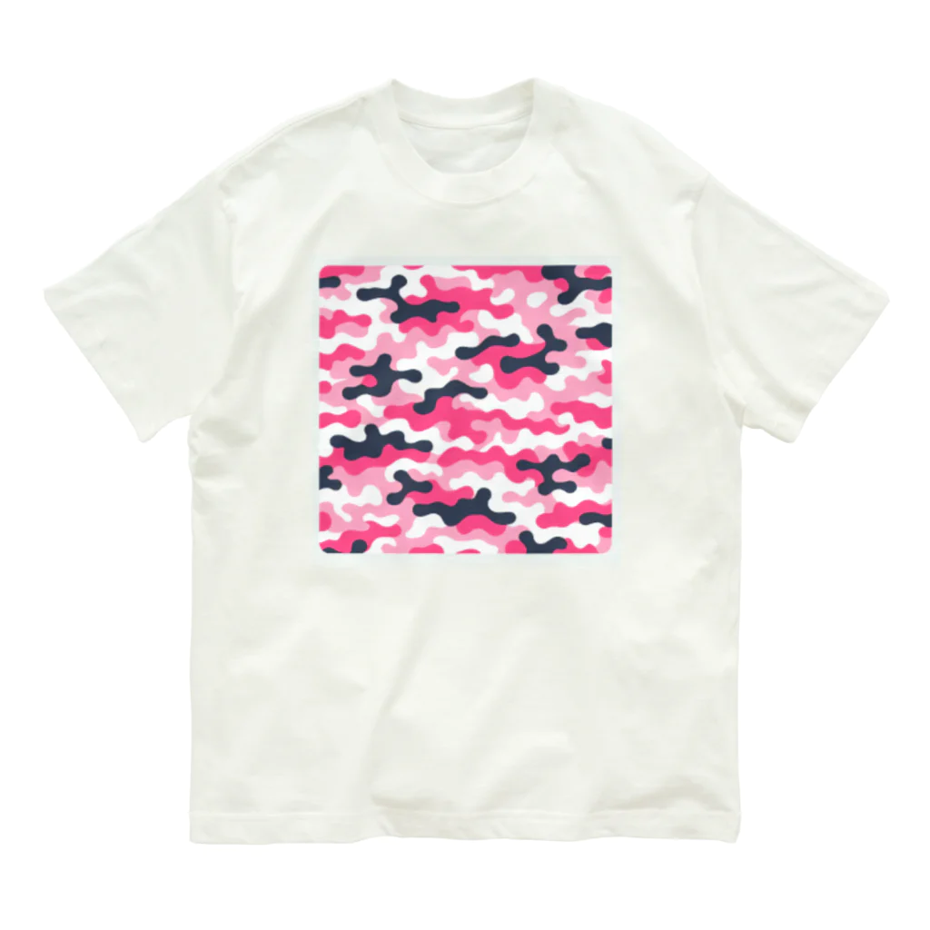 carl-carlのカモフラ　ピンク Organic Cotton T-Shirt