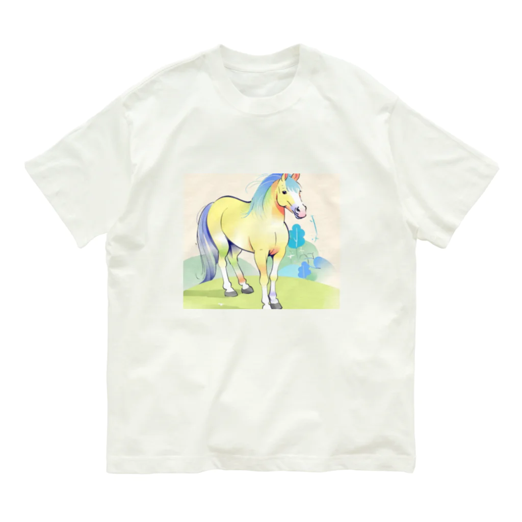 いちごソーダの母馬のフローラ Organic Cotton T-Shirt