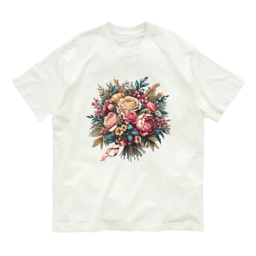 riotriffs_punksの花束 オーガニックコットンTシャツ