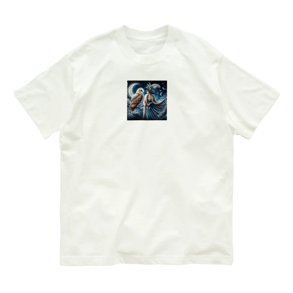 SWQAのフクロウと彼女 Organic Cotton T-Shirt