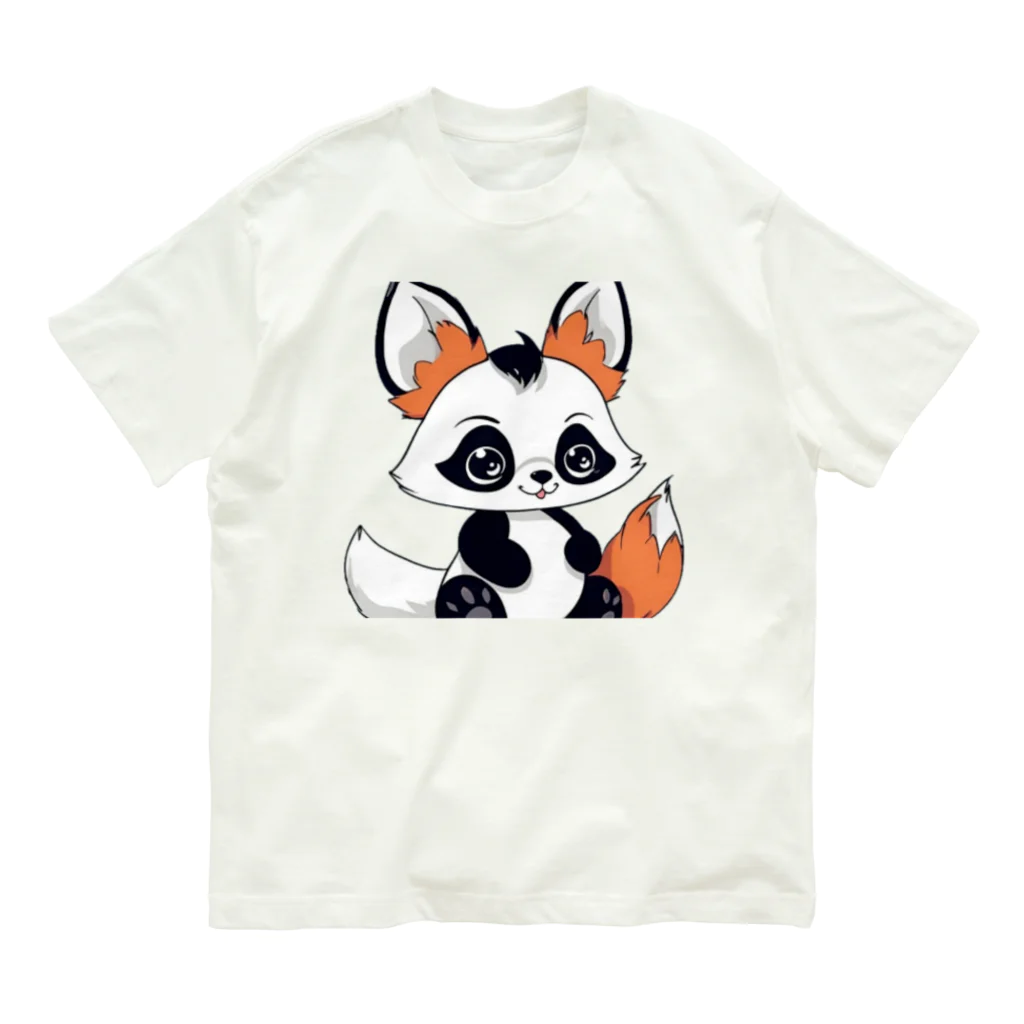 G-EICHISの可愛いパンダキツネ Organic Cotton T-Shirt