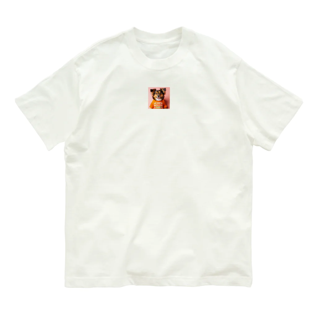 tana Marketのキュルルン　わんちゃん Organic Cotton T-Shirt