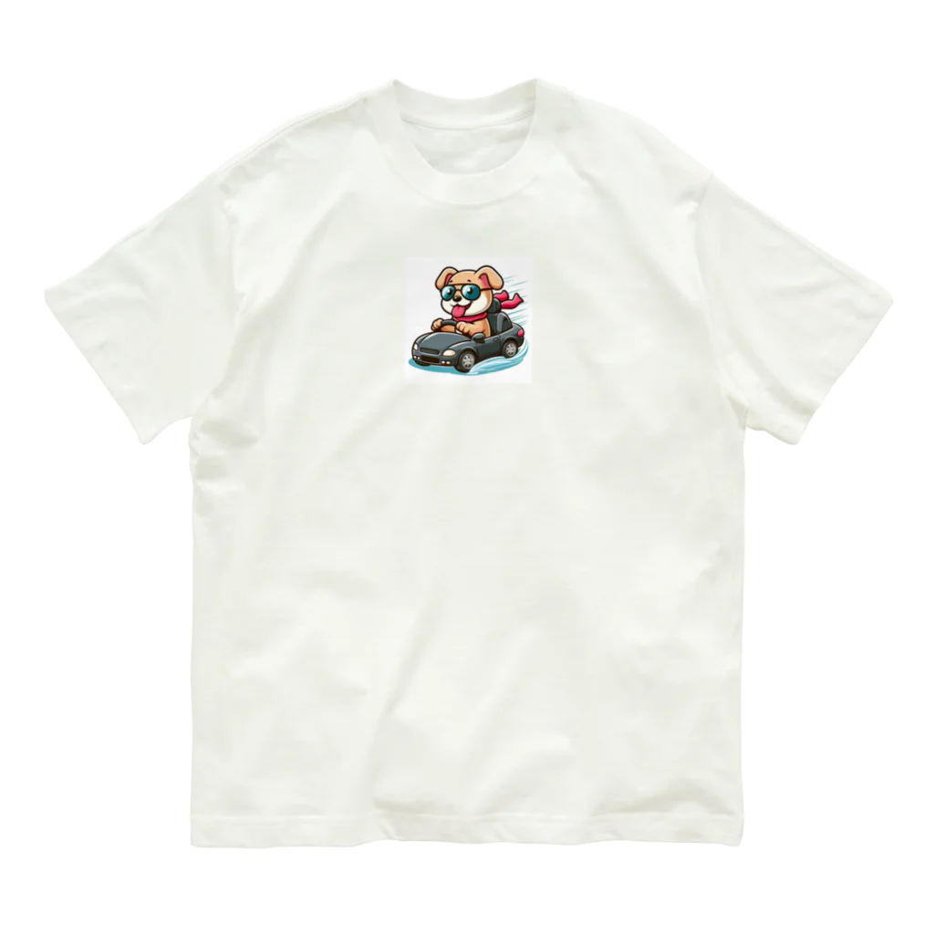 namidamakiのドライブ犬 オーガニックコットンTシャツ