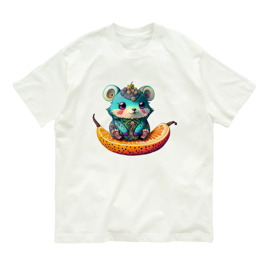 mogworl worksのGrimmit（Mouse） オーガニックコットンTシャツ